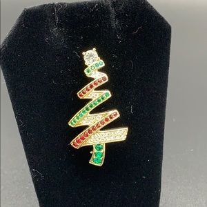 Monet Christmas Tree Pin